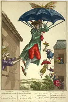 Parachutists Prints: Plate show parachutists