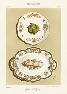 Plate and platter from Treviso and Nove, Italy