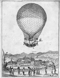 Plate from Relation du 15me Voyage Aerien de Mr Blanchard