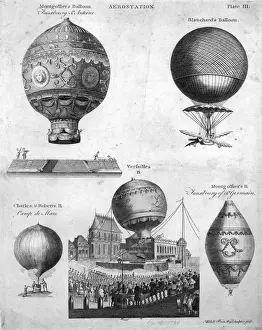 Plate showing a number of different balloons