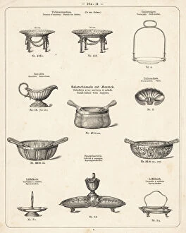 Asparagus Collection: Plate stand, spoon basket, salad dish, sauce boat, etc
