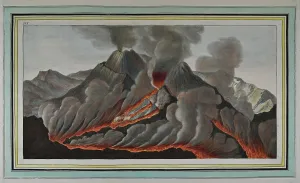 Campi Prints: Plate X: Interiour (sic) view of the crater of Vesuvius