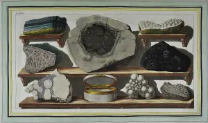 Campi Prints: Plate XLVIII: Specimens of curious stones, Mount Vesuvius