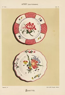 Faience Gallery: Plates from Aprey, Haute-Marne, France, decorated