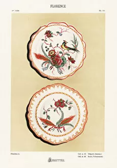Plates or assiettes from Florence, Italy