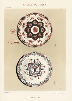 Plates from Delft, Netherlands, 18th century