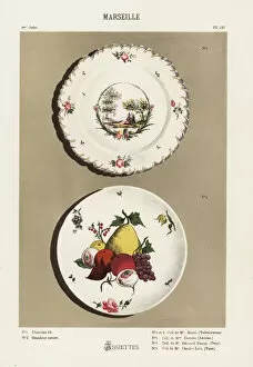 Pear Collection: Plates from Marseille, France, 18th century