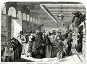 Porters Prints: Platform scene at Hastings railway station, Sussex 1860