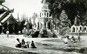 Burma Collection: Part of Platform, Shwe Dagon Pagoda, Rangoon, Burma
