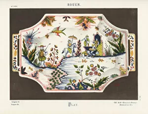 Platter with handles from Rouen, France