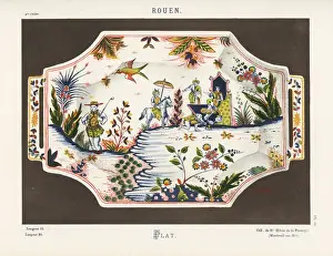 Platter Prints: Platter with handles from Rouen, France