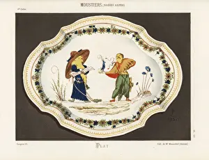 Platter Prints: Platter from Moustiers, France, 18th century