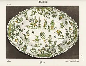 Platter from Moustiers, France, 18th century