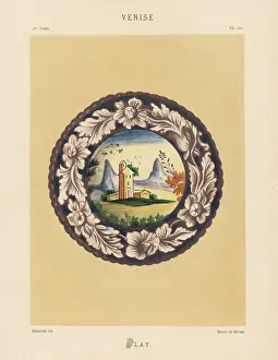 Platter Prints: Platter from Venice, Italy, landscape inside