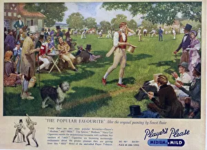 Player's advert using Ernest Prater painting