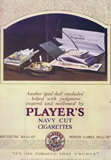 Craven Prints: Players Navy Cut cigarette advert, 1927