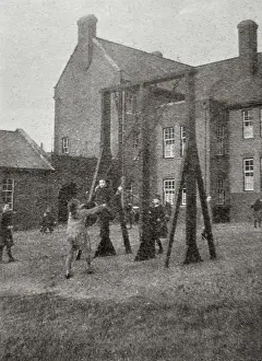 Swings Prints: Playground at St Cuthberts Home, Darlington