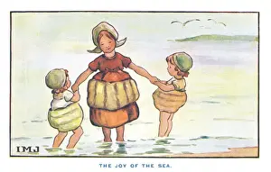 Playing on the beach