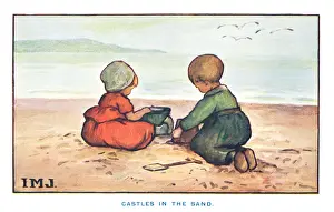 Playing on the beach