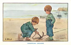 Playing on the beach