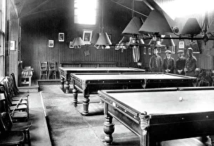 Playing billiards, Longmoor Military Camp