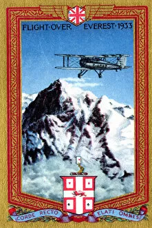 Everest Gallery: Playing card back, first flight over Mount Everest