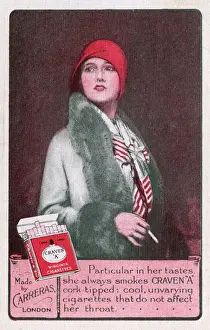 Sophistication Prints: Playing card reverse - advertising for Craven A cigarettes