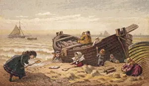 Playing Near Fishingboat