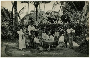 Population Collection: Playing the Rabana drum - Sinhalese - Colombo, Sri Lanka