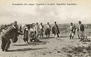 Images Dated 10th February 2012: Playing Taba, a variant of Knucklebones, Argentina