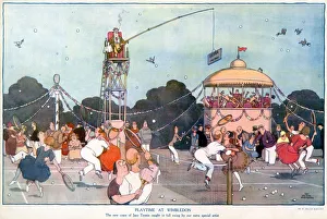 Artist Gallery: Playtime at Wimbledon. by William Heath Robinson