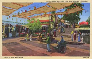 Chinatown Prints: Plaza in China City, Los Angeles, California, USA
