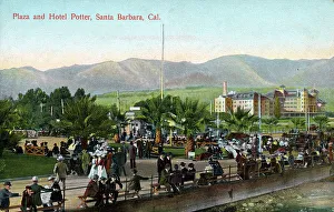 Potter Prints: Plaza and Hotel Potter, Santa Barbara, California