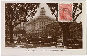 Buenos Prints: Plaza Mayo (May Square), Buenos Aires, Argentina, South America Date: 1935