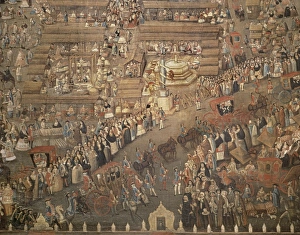 Chapultepec Gallery: Plaza Mayor of Mexico City. ca. 1766. The viceroys s