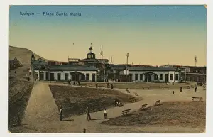 Benches Prints: Plaza Santa Maria, Iquique, Tarapaca, Chile, South America