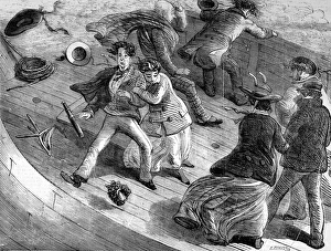 The Pleasures of Yachting; a yacht on a windy day, 1856 The Pleasures of Yachting; a yacht on a windy day, 1856