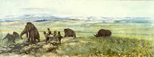Elephantidae Prints: Pleistocene hunters, wider view