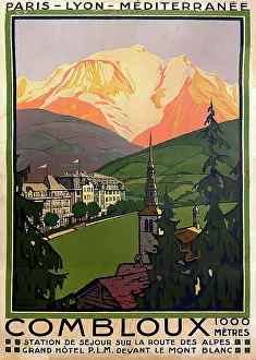 Broders Prints: PLM poster, Combloux and Mont Blanc, France