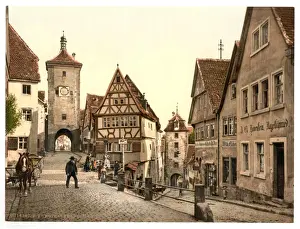 Bavaria Prints: Ploenlein, Rothenburg (i. e. ob der Tauber), Bavaria, Germany