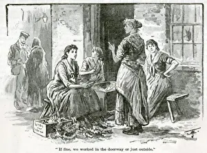 Skins Prints: PLUCKING RABBIT FUR 1895