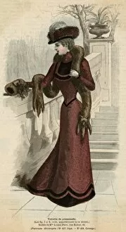 Scallop Gallery: Plum Coloured Dress 1899