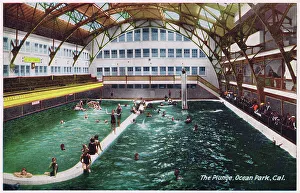 Angeles Prints: The Plunge Swimming Pool, Ocean Park, at Venice Beach