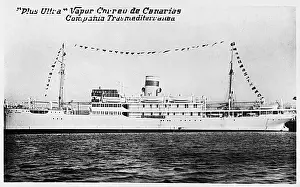 Ultra Prints: Plus Ultra steamer, Canary Islands