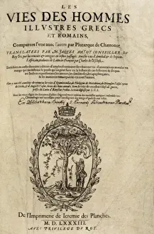 Frontis Piece Prints: PLUTARCH (45-125). Greek writer, philosopher