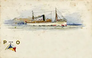 Navigating Prints: The P&O Liner Soudan off Cape Town, South Africa