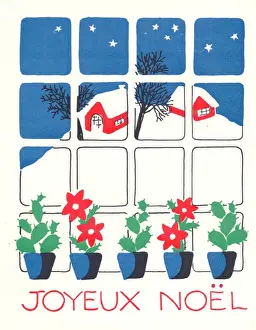 Pochoir technique - Stylish Art Deco Greetings Card