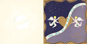 Pochoir technique - Stylish Art Deco Greetings Card