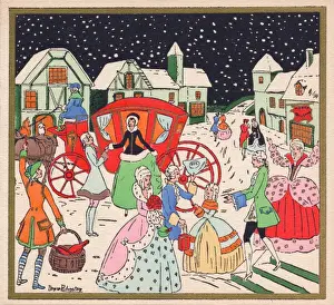 Pochoir technique - Stylish Art Deco Greetings Card