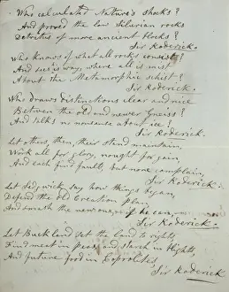 Poem by Mary Anning (1799-1871)